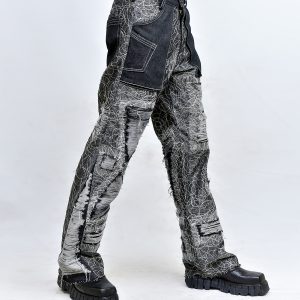 TMW BLACK MESHED DENIM PANT