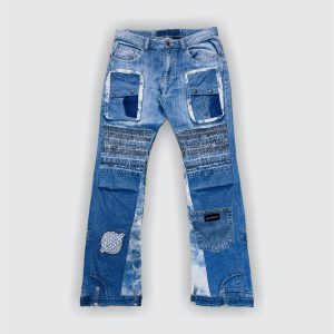 TMW BLUE ASYMMETRIC DENIM PANT