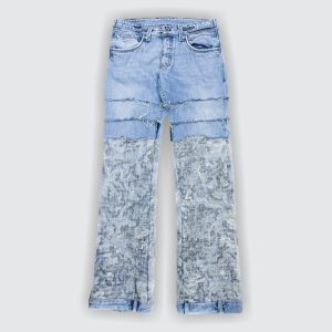MESHED DENIM LIGHT BLUE PANT
