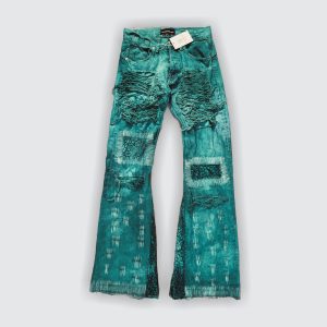 TMW GREEN RIPPED DENIM PANT