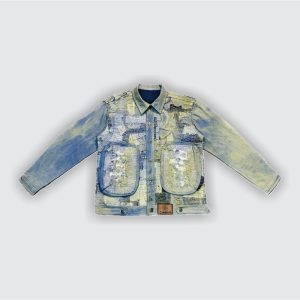 TMW STAINED PATCHED DENIM JACKET