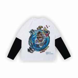 TMW OFF THE PLANET DOUBLE LAYERED SLEEVE T-SHIRT