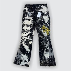 TMW CRUCIFIX STAINED DENIM PANT