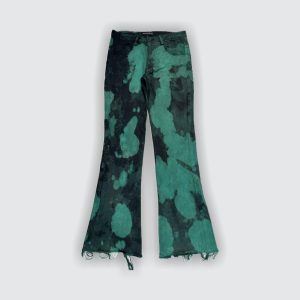 TMW GREEN STAINED BLACK DENIM PANT